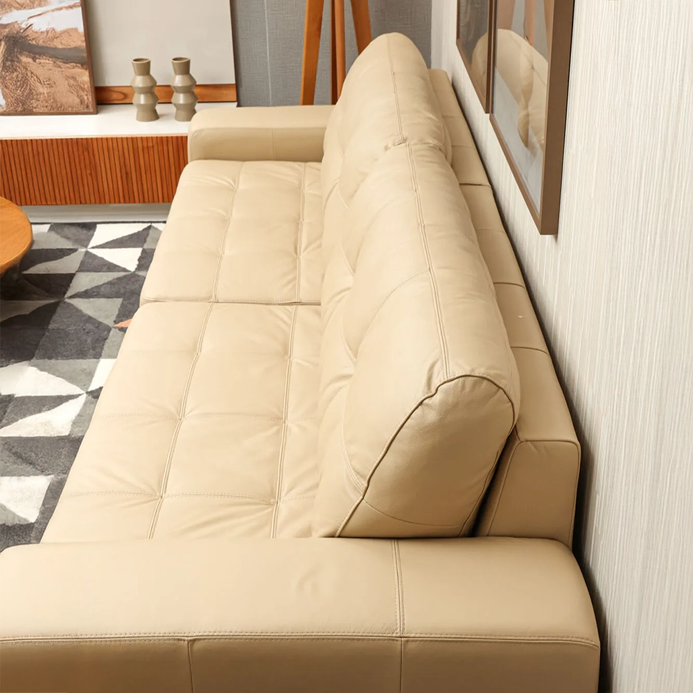 Sofá Milano 2,80Mts Couro Bege_07