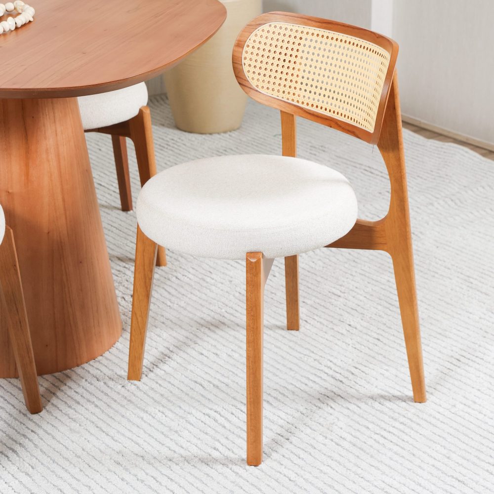 CADEIRA SELENE TELA CINAMOMO CLARO