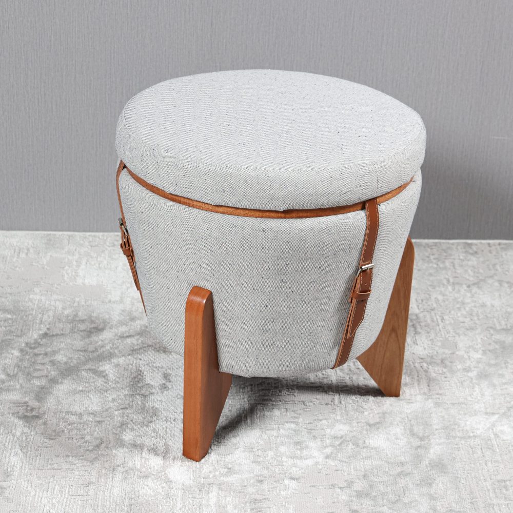 PUFF POP COURO MARROM TEC 06