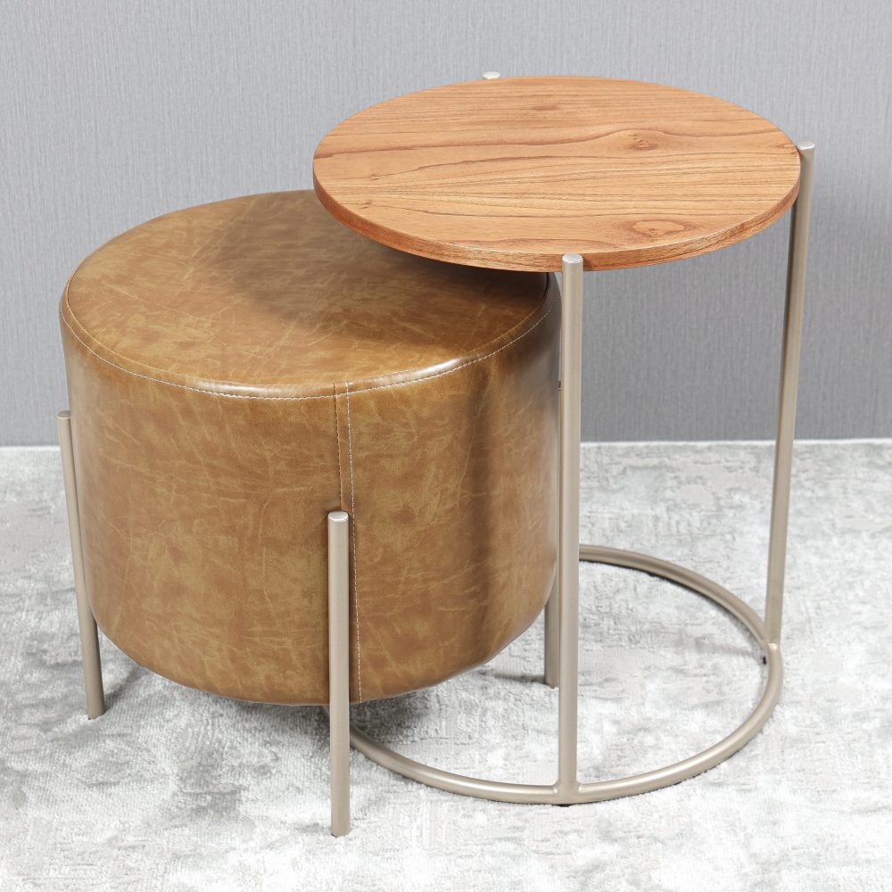 CONJUNTO 2PC MESA E PUFF TASSIA