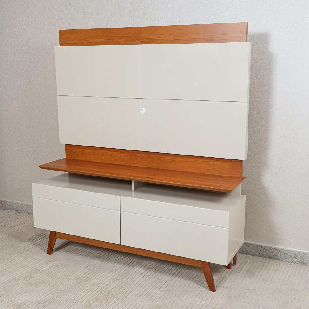 PAINEL COM RACK CLASSIC 1,46M OFF/NATURE