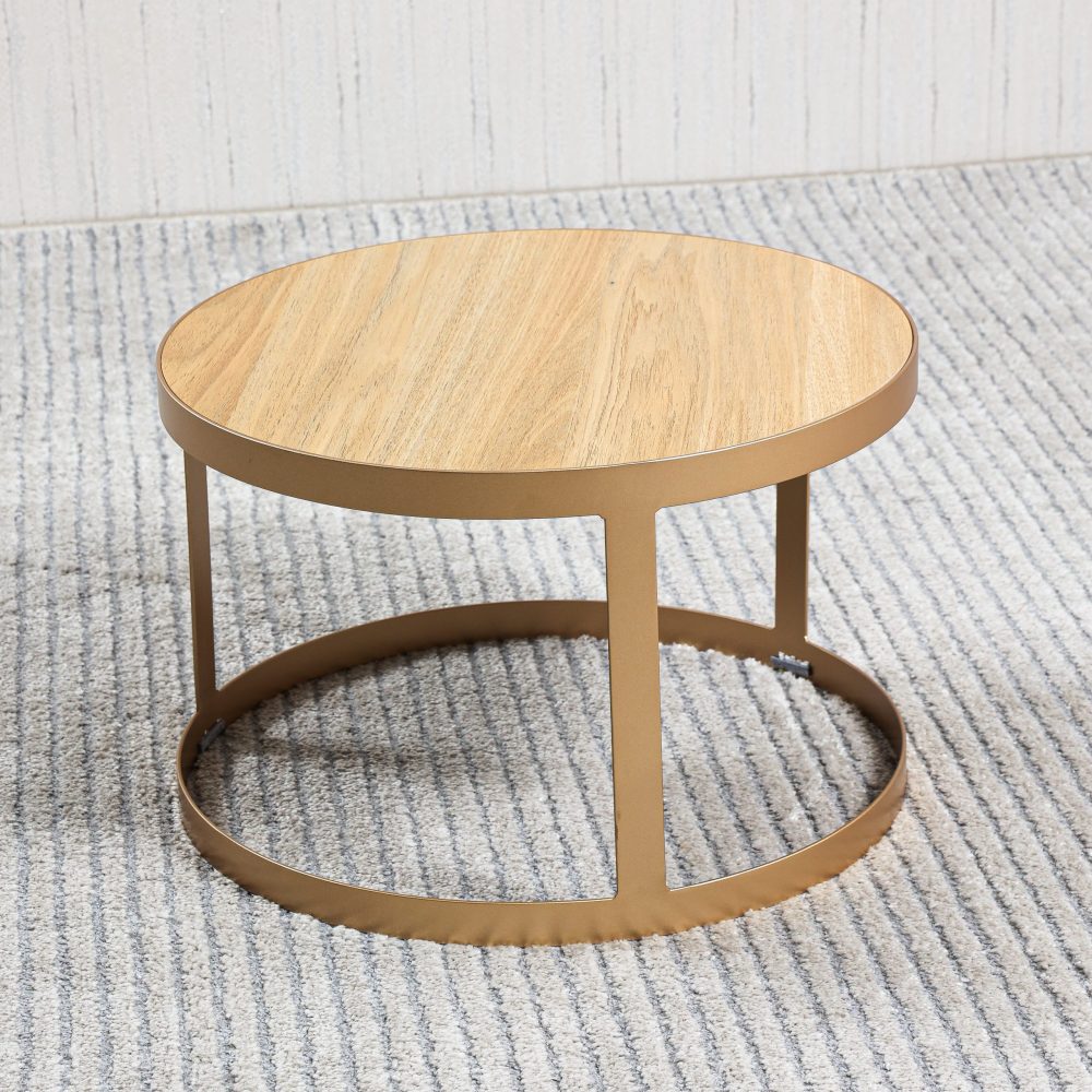 MESA DE CENTRO LUNA 50 X 32 DOURADO/FREIJO