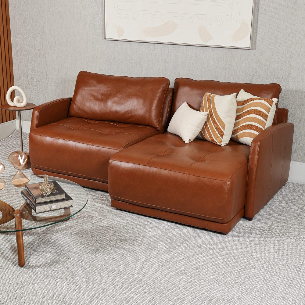 SOFA DUNO RETRATIL 2,10M COURO