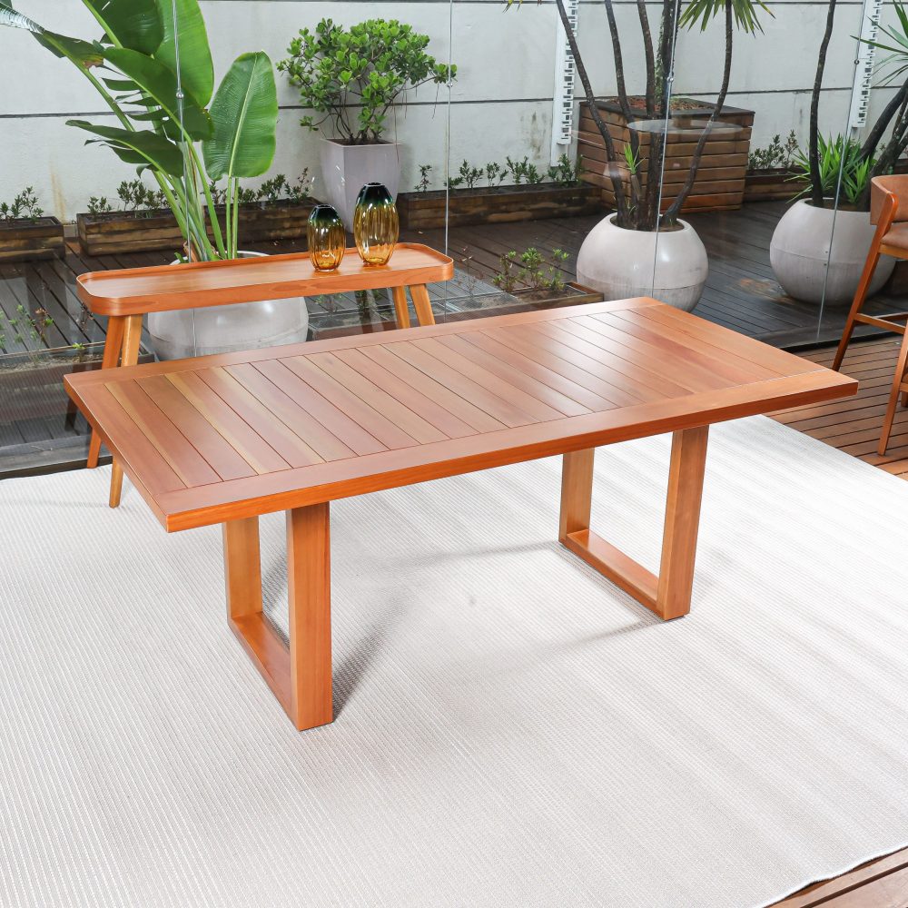 mesa lyptus 2,00 x 1,00 castanho