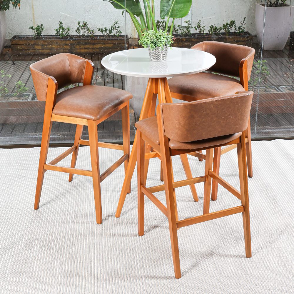 BISTRO NESTOR COM 3 BANQUETA MIAMI CONHAQUE