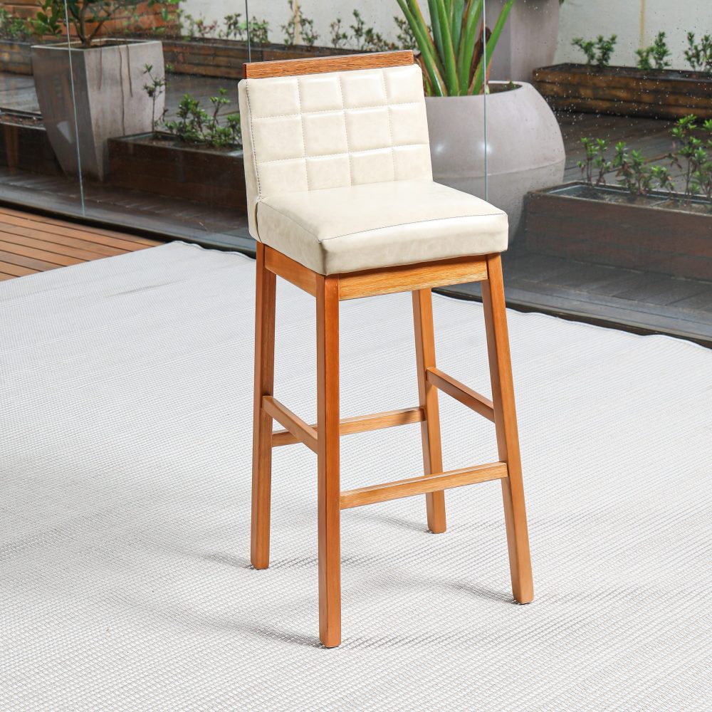 banqueta luiza castanho marfim