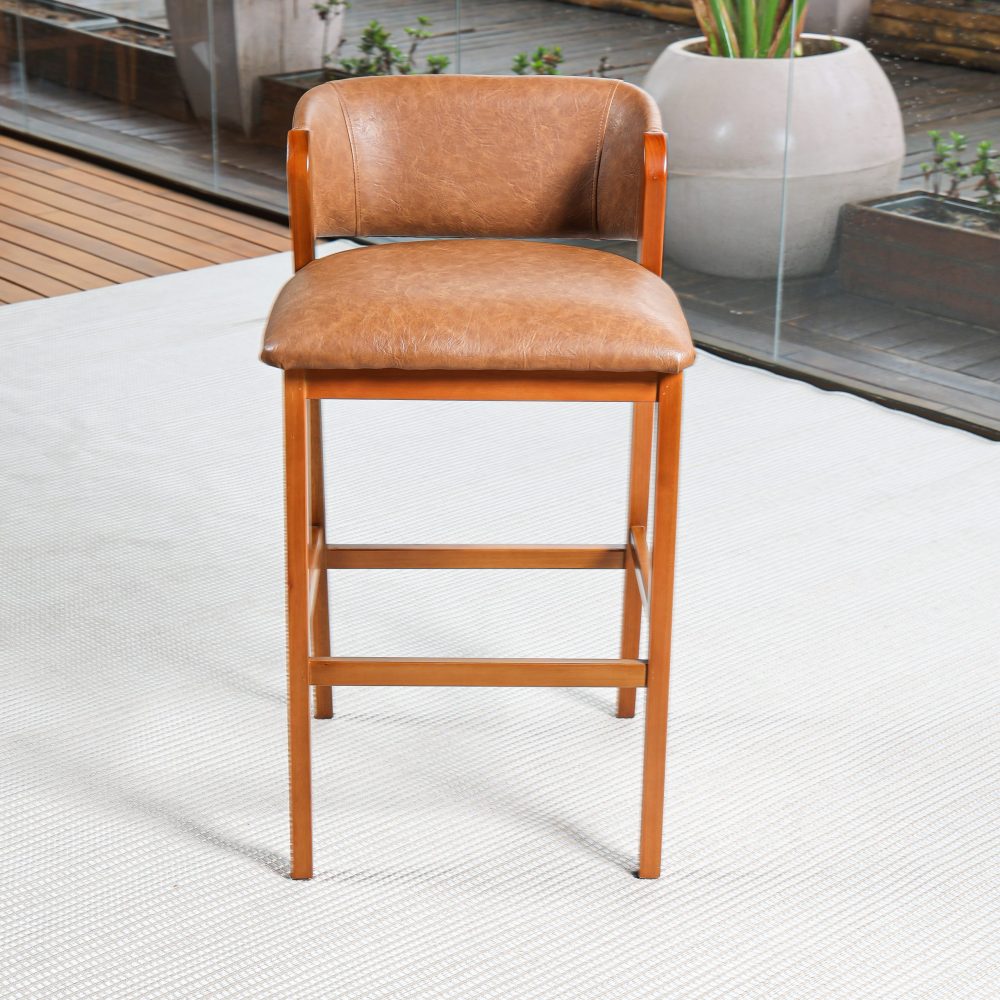 BANQUETA MIAMI 75CM CASTANHO CONHAQUE