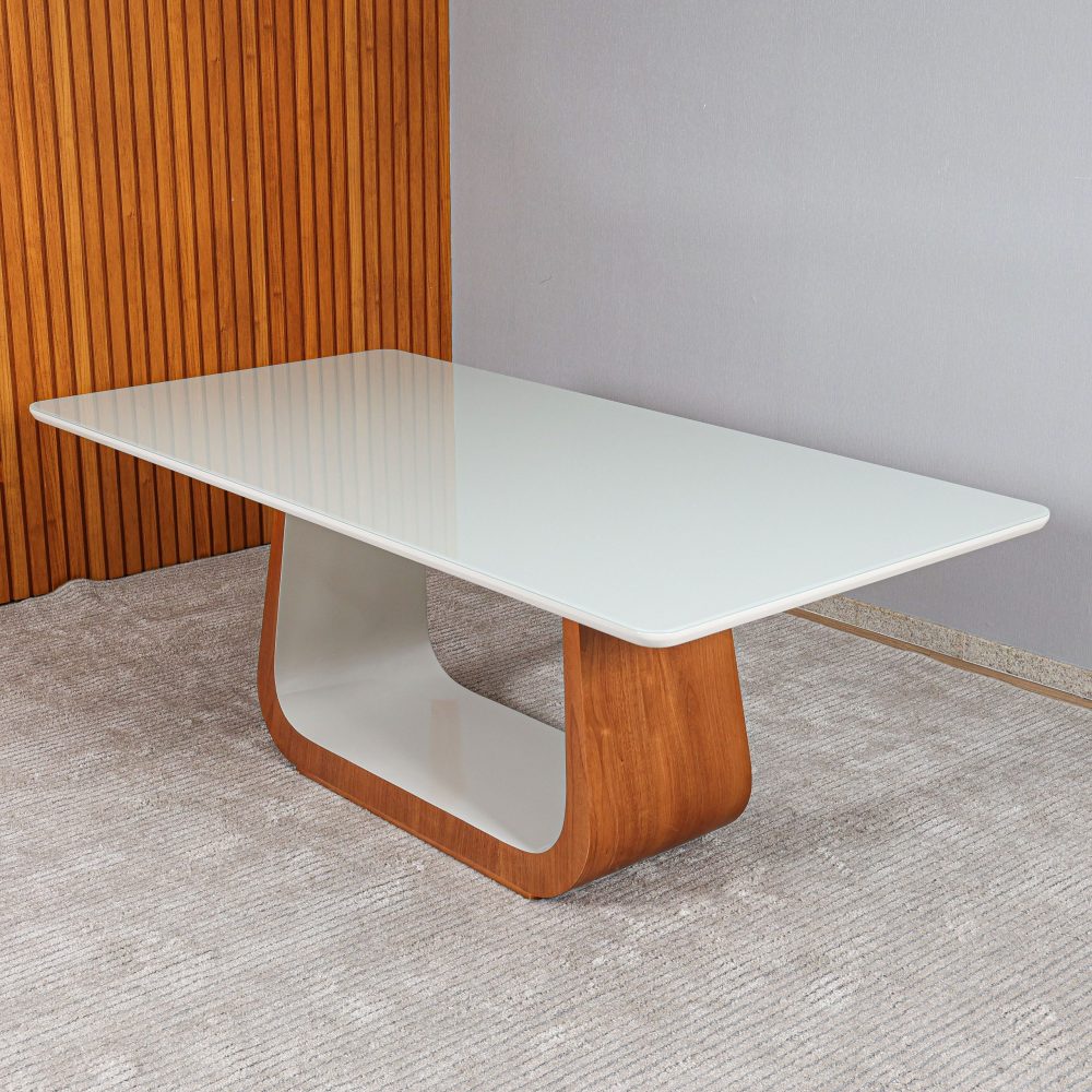 MESA RIADE 2,00 X 1,00 CASTANHO C/ VD OFF WH