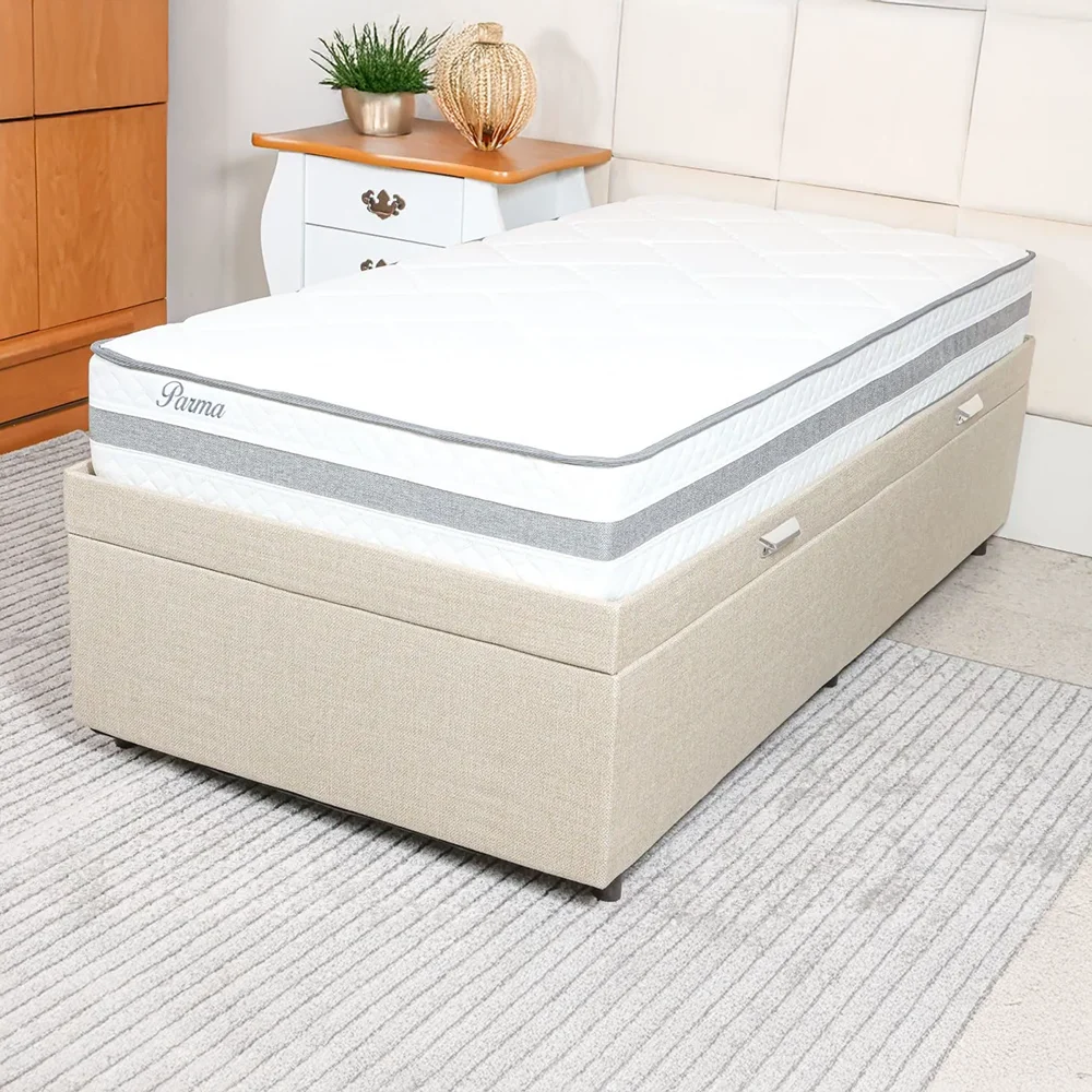 BASE BOX BAÚ SOLTEIRO CONFORT 0,96 TC LINHO