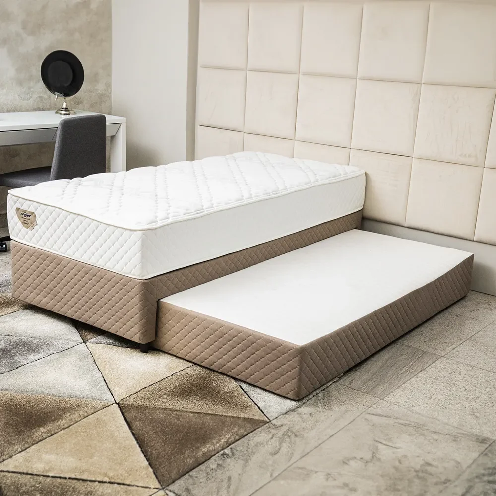Base Box de Solteiro com Cama Auxiliar 88 x 189cm