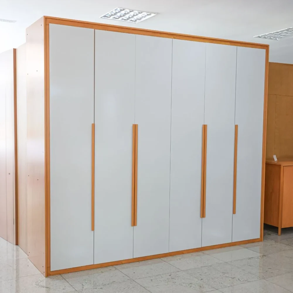 Guarda Roupa 6 Portas Imperatore Amêndoa / OffWhite 2.75m